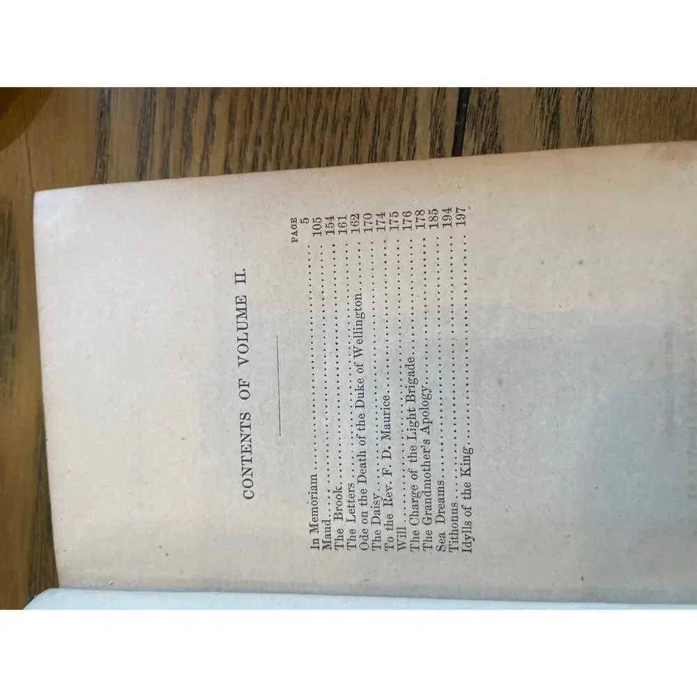 Tennyson this volume